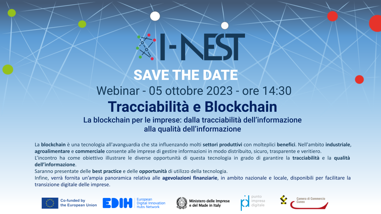 Tracciabilità e Blockchain - 05 ottobre 2023