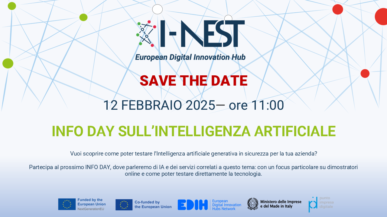 INFO DAY sull’Intelligenza Artificiale: presentiamo i nostri dimostratori da remoto- 12 febbraio 2025